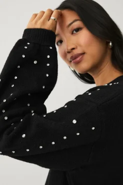 Ellos Collection Strikket kjole med rhinstene