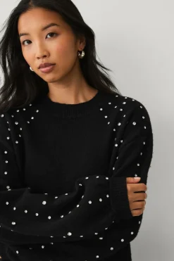 Ellos Collection Strikket kjole med rhinstene