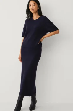 Ellos Collection Strikket maxi nederdel