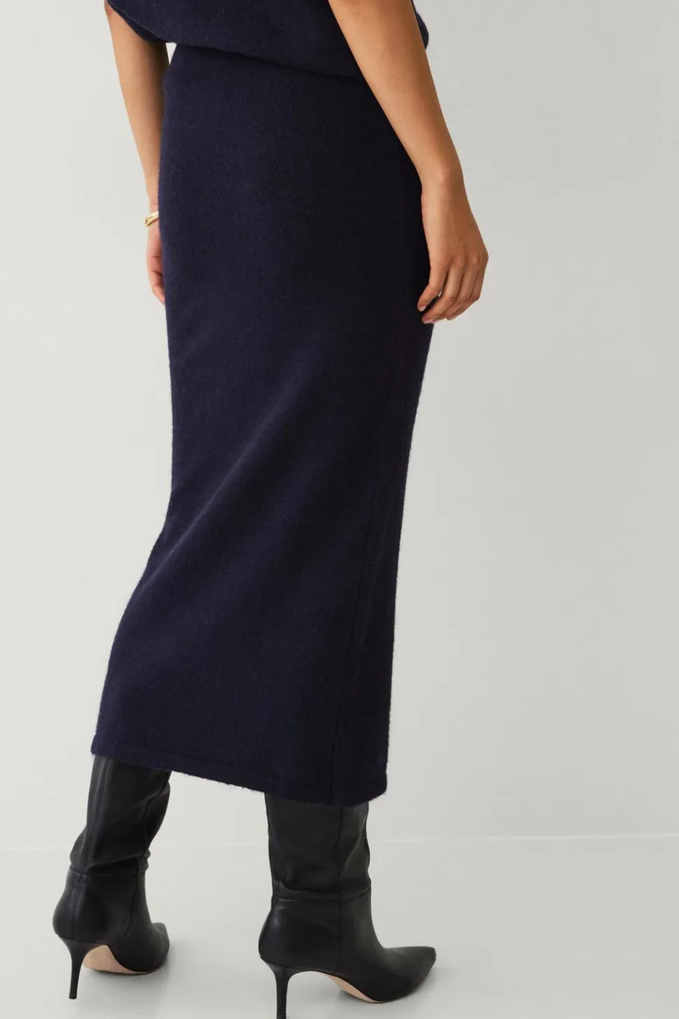 Ellos Collection Strikket maxi nederdel