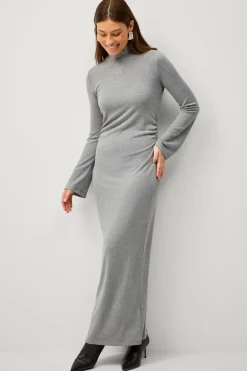 Ellos Collection Strikket kjole med sidedrapering