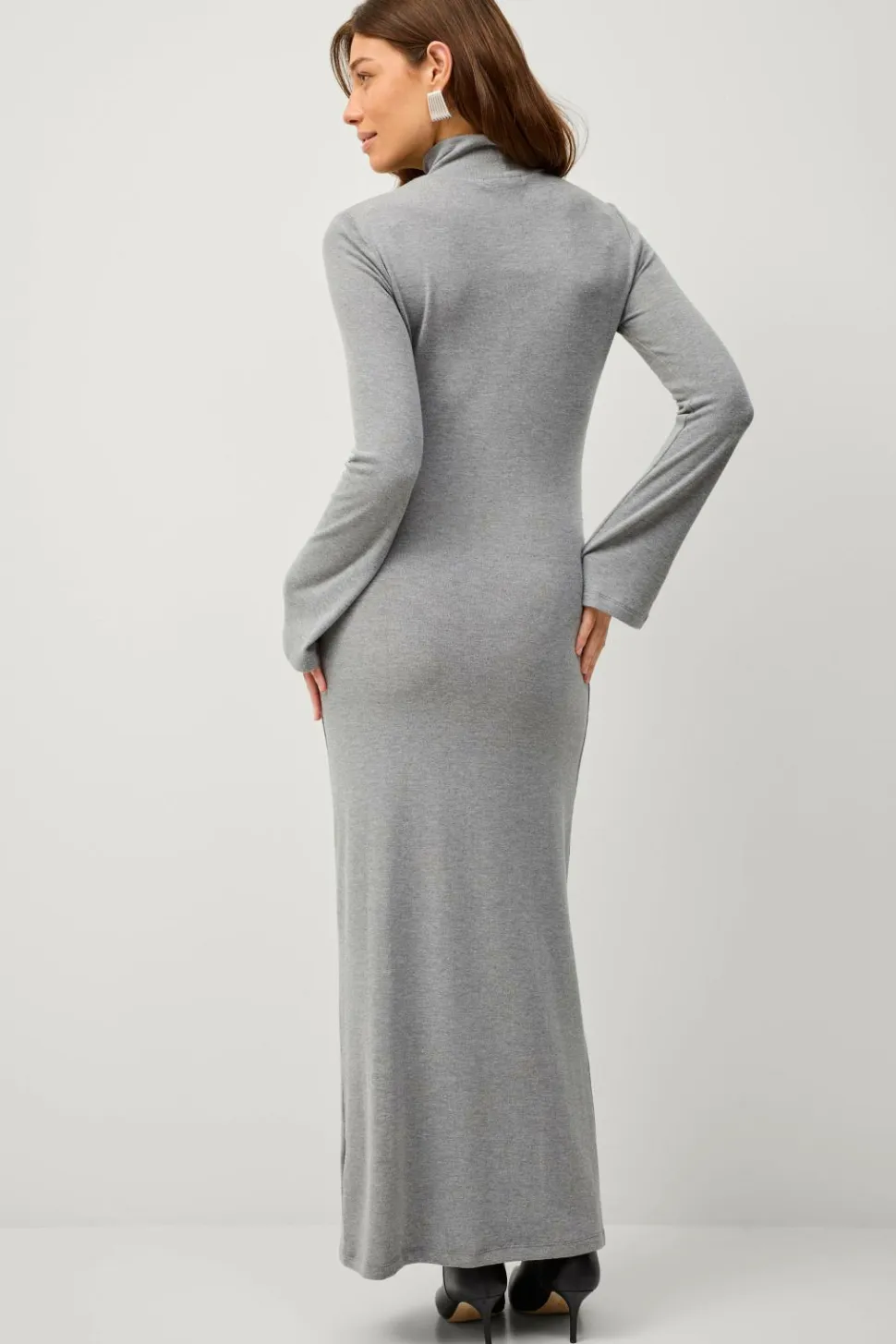 Ellos Collection Strikket kjole med sidedrapering