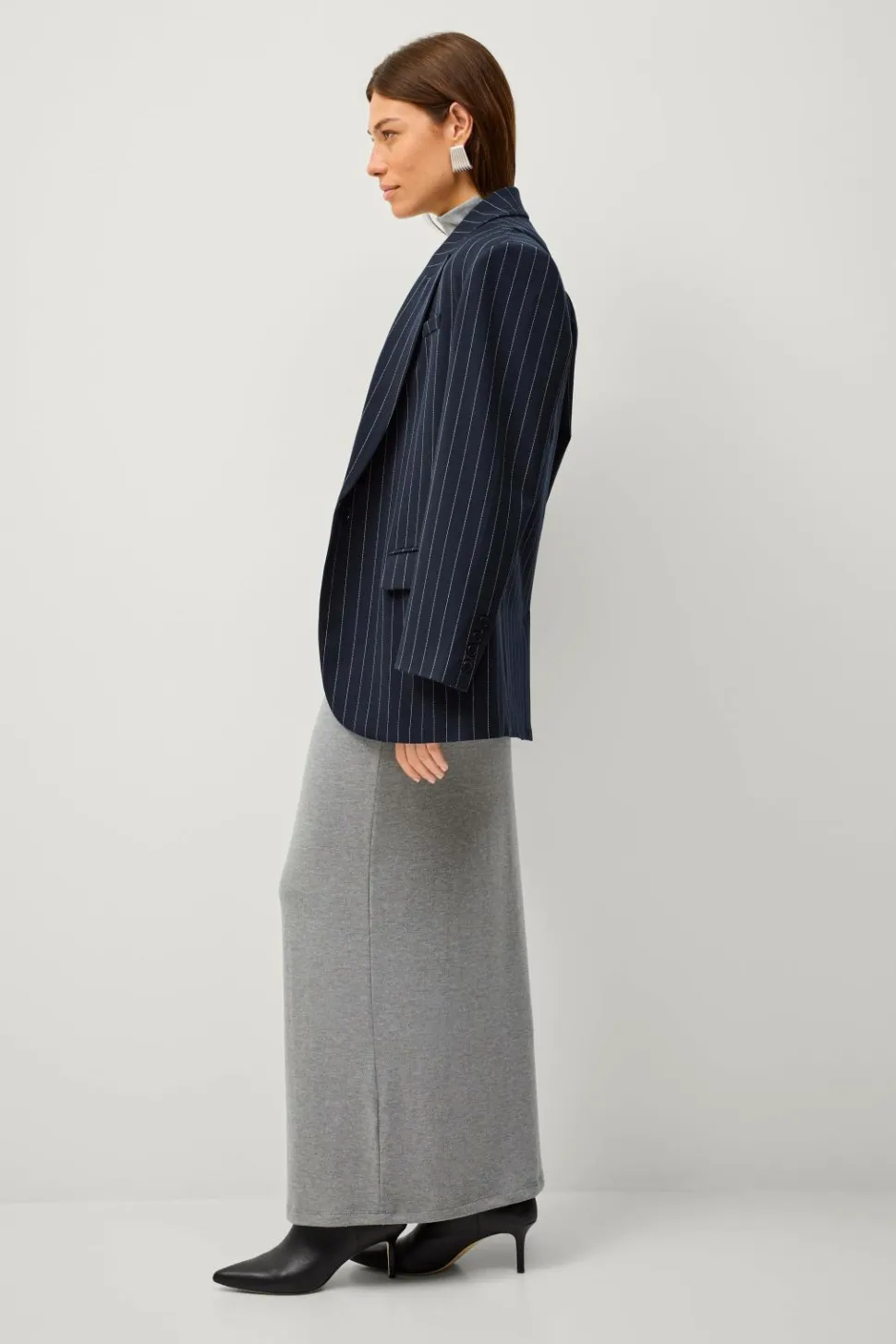 Ellos Collection Strikket kjole med sidedrapering