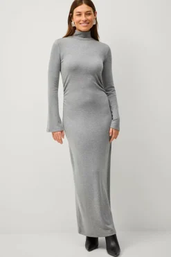 Ellos Collection Strikket kjole med sidedrapering