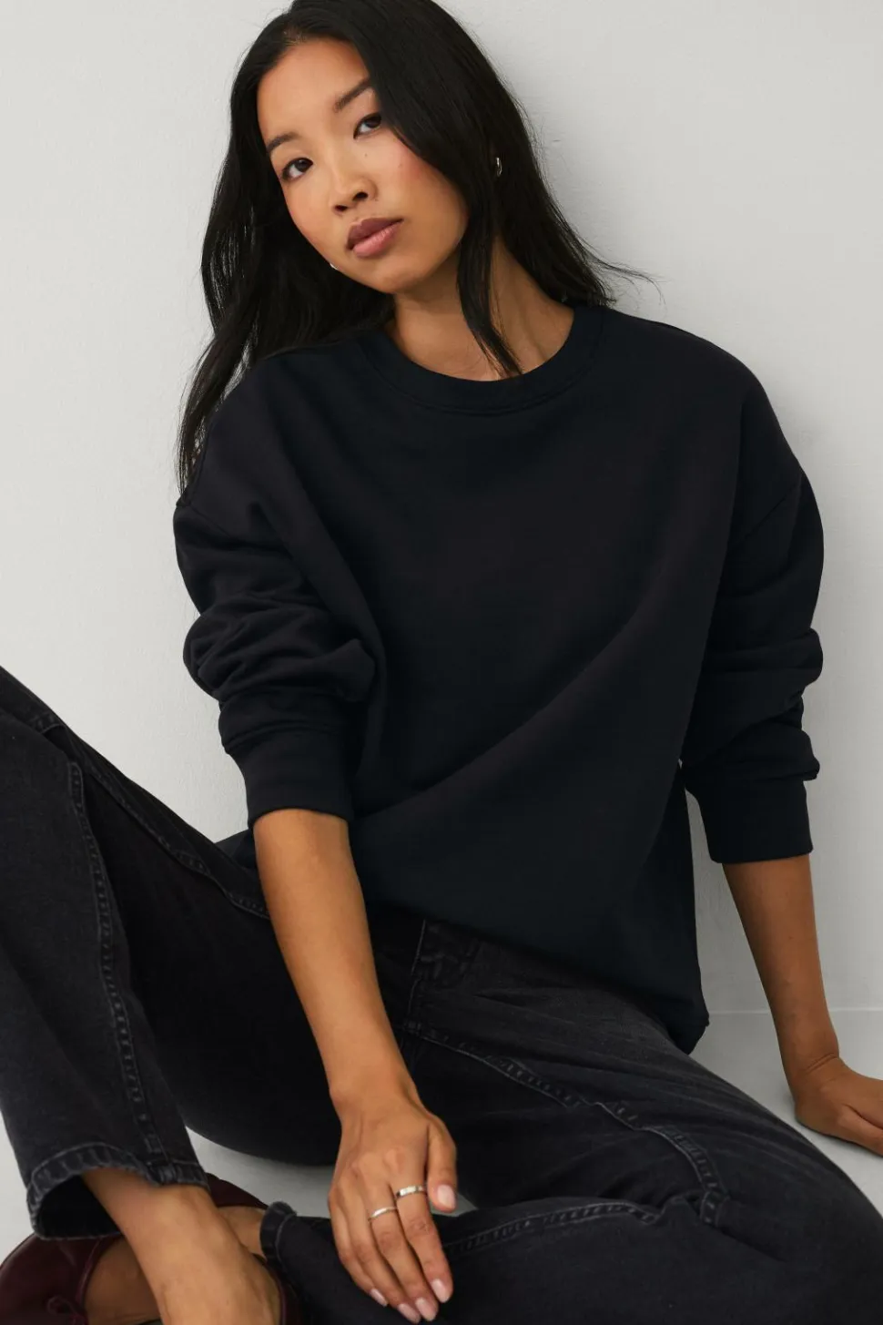 Ellos Collection Sweatshirt med børstet inderside