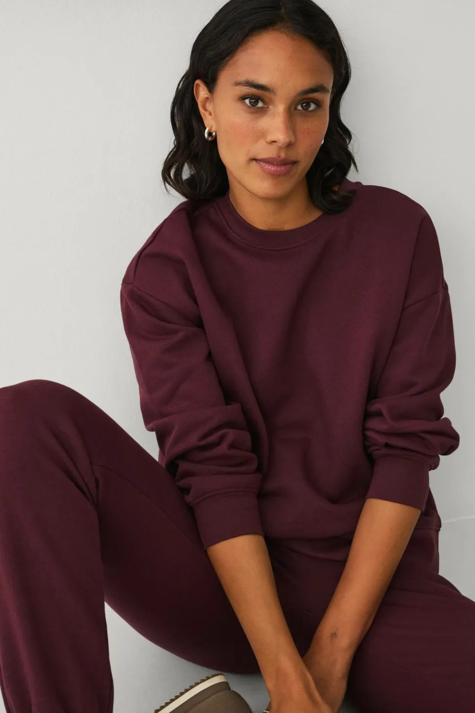 Ellos Collection Sweatshirt med børstet inderside
