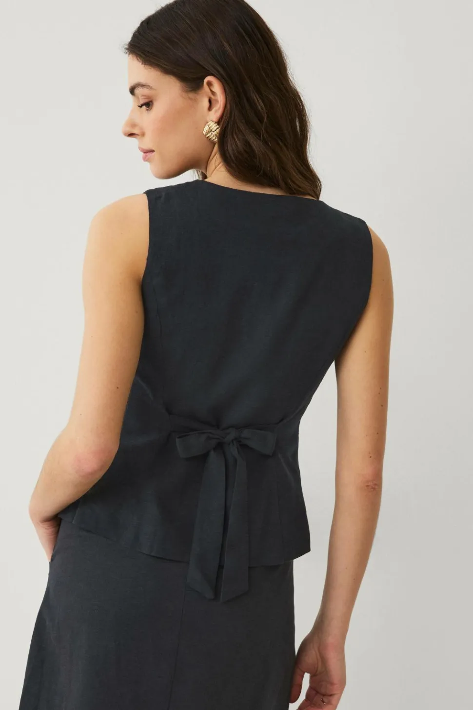 Ellos Collection Vest i hørmix