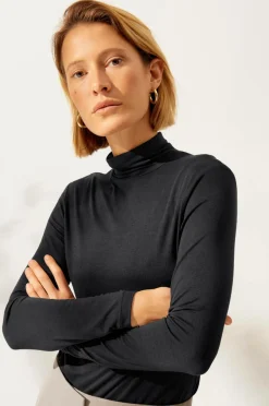 Ellos Collection Viskosestrik med rullekrave