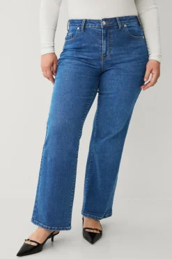 Ellos Plus collection Højtaljede jeans med brede ben