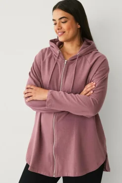 Ellos Plus collection Sweatshirt med hætte og lynlås