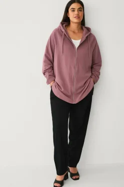 Ellos Plus collection Sweatshirt med hætte og lynlås