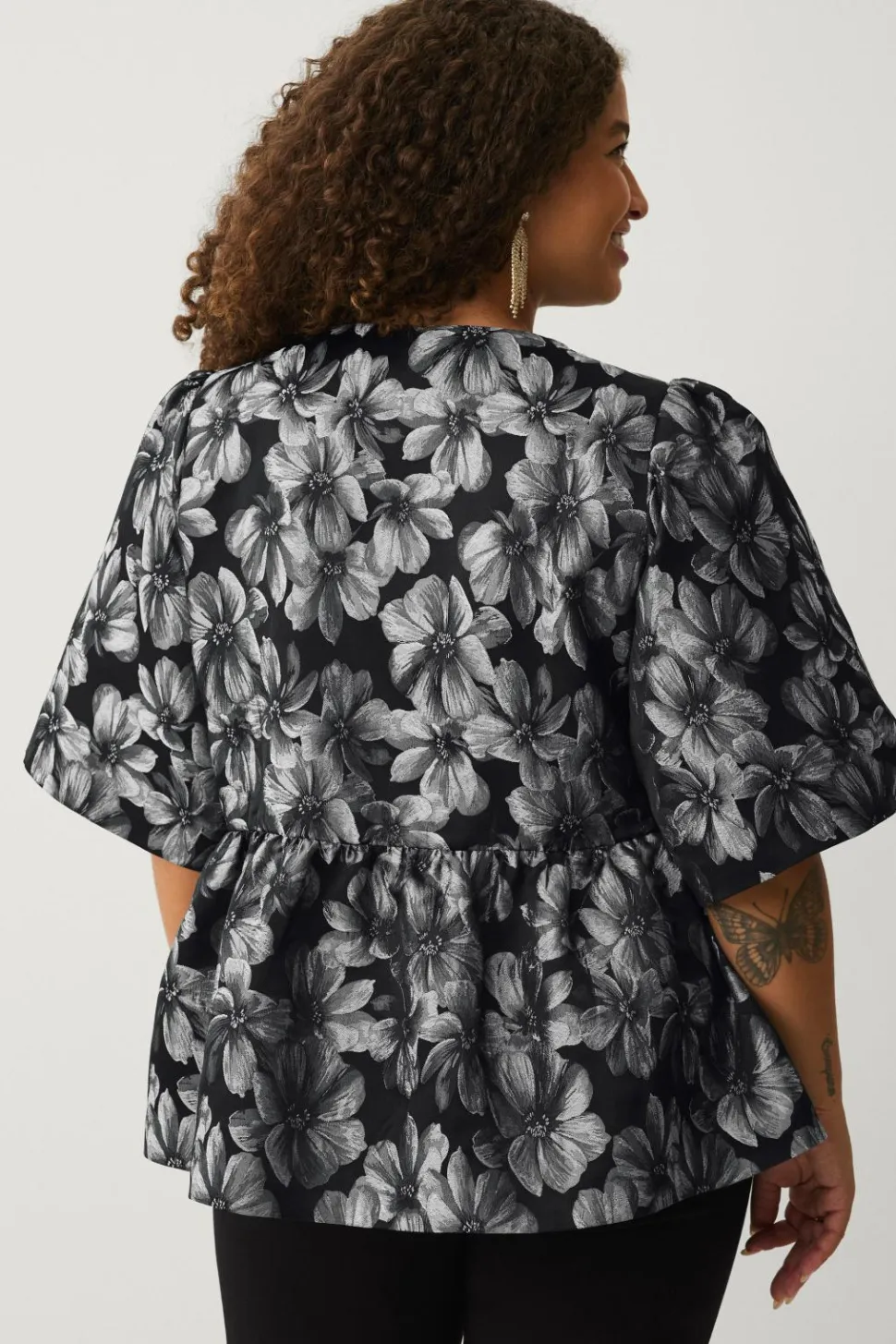 Ellos Plus collection Bluse med pufærmer
