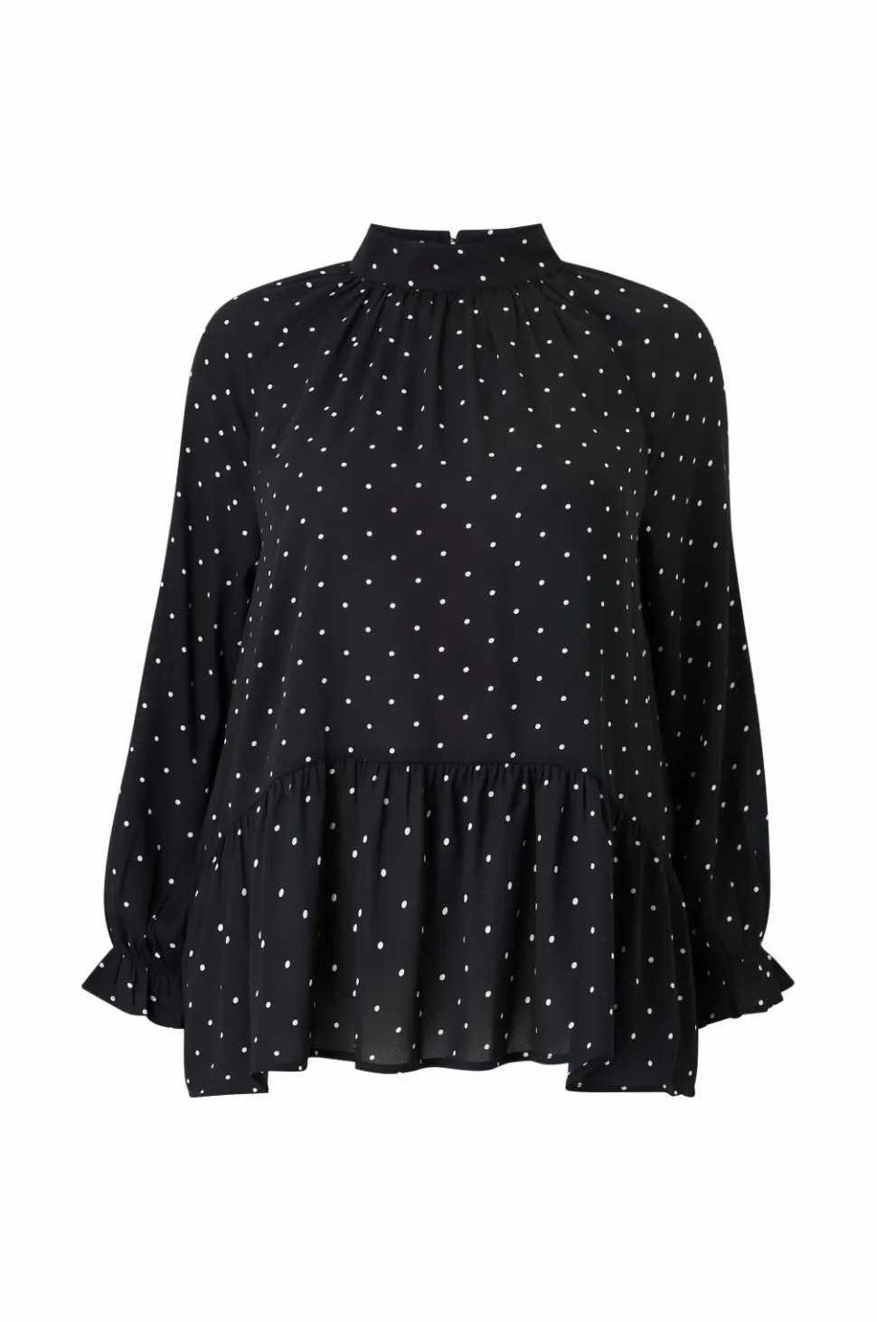 Ellos Plus collection Chiffonbluse med flæser