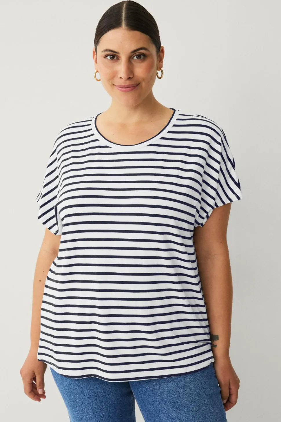 Ellos Plus collection Jerseytop med en træramme