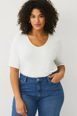 Ellos Plus collection Blød top med V-hals