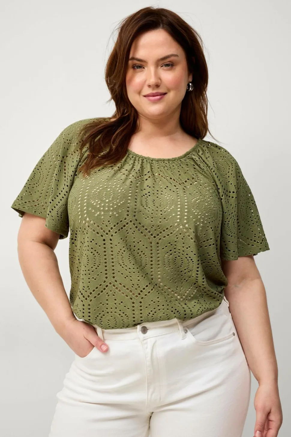 Ellos Plus collection Top Lacy