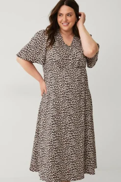Ellos Plus collection Maxikjole med V-hals