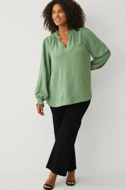 Ellos Plus collection Bluse med v-formet halsudskæring