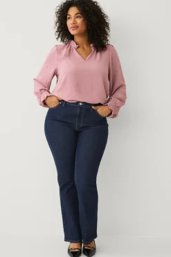 Ellos Plus collection Bluse med v-formet halsudskæring