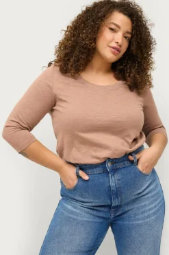Ellos Plus collection Langærmet top med rund hals