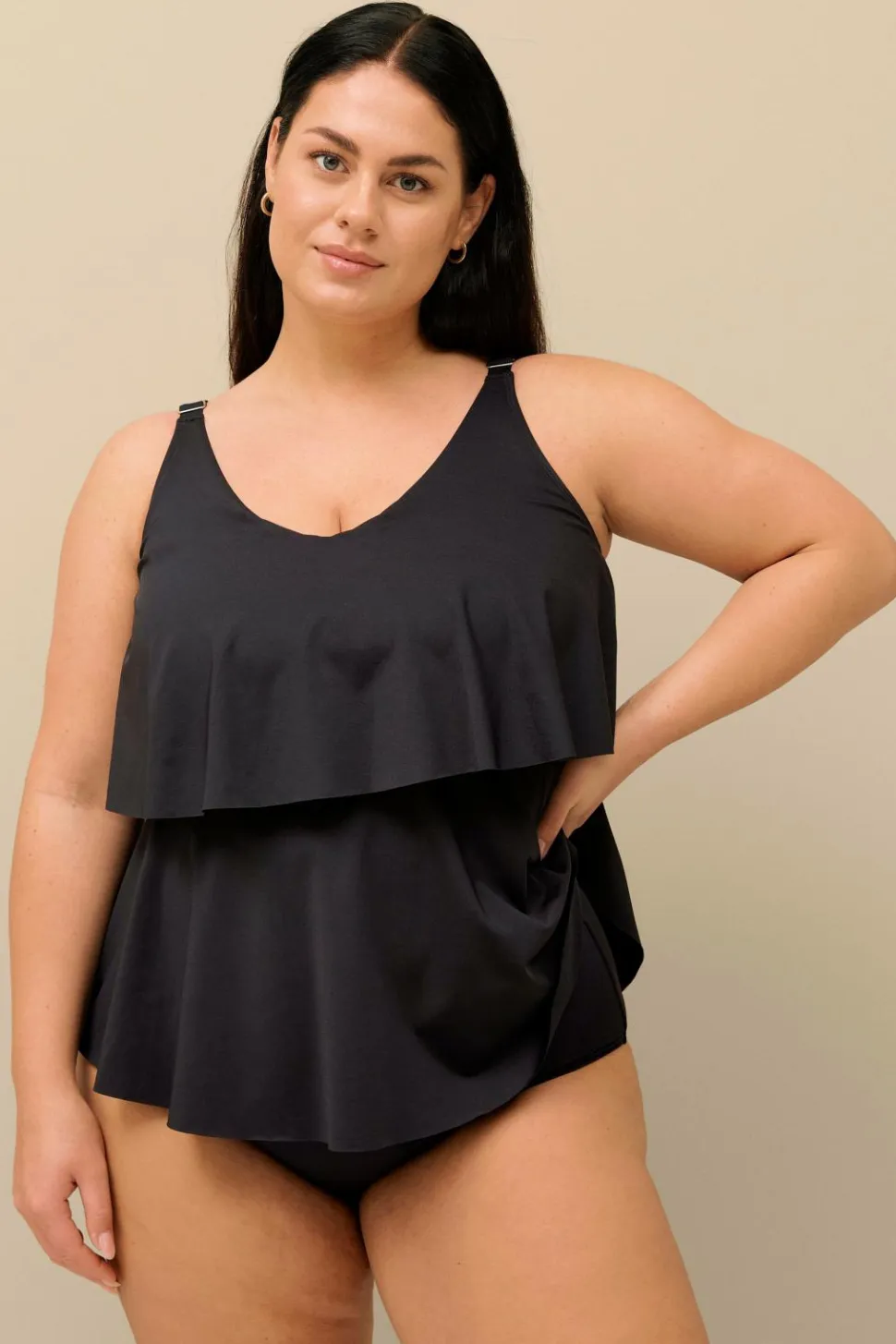 Ellos Plus collection Udringet tankini-top