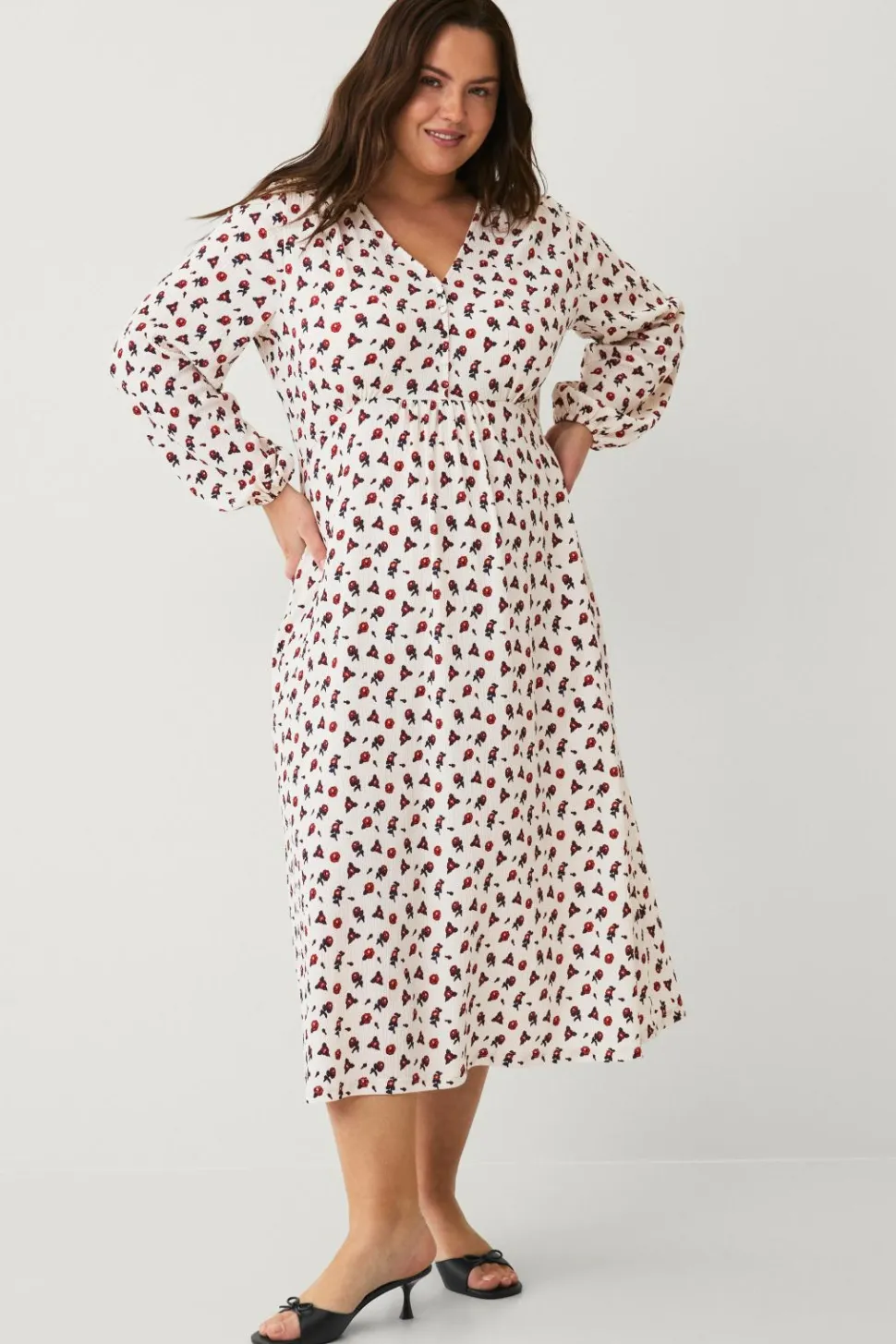 Ellos Plus collection Maxi kjole med V-hals