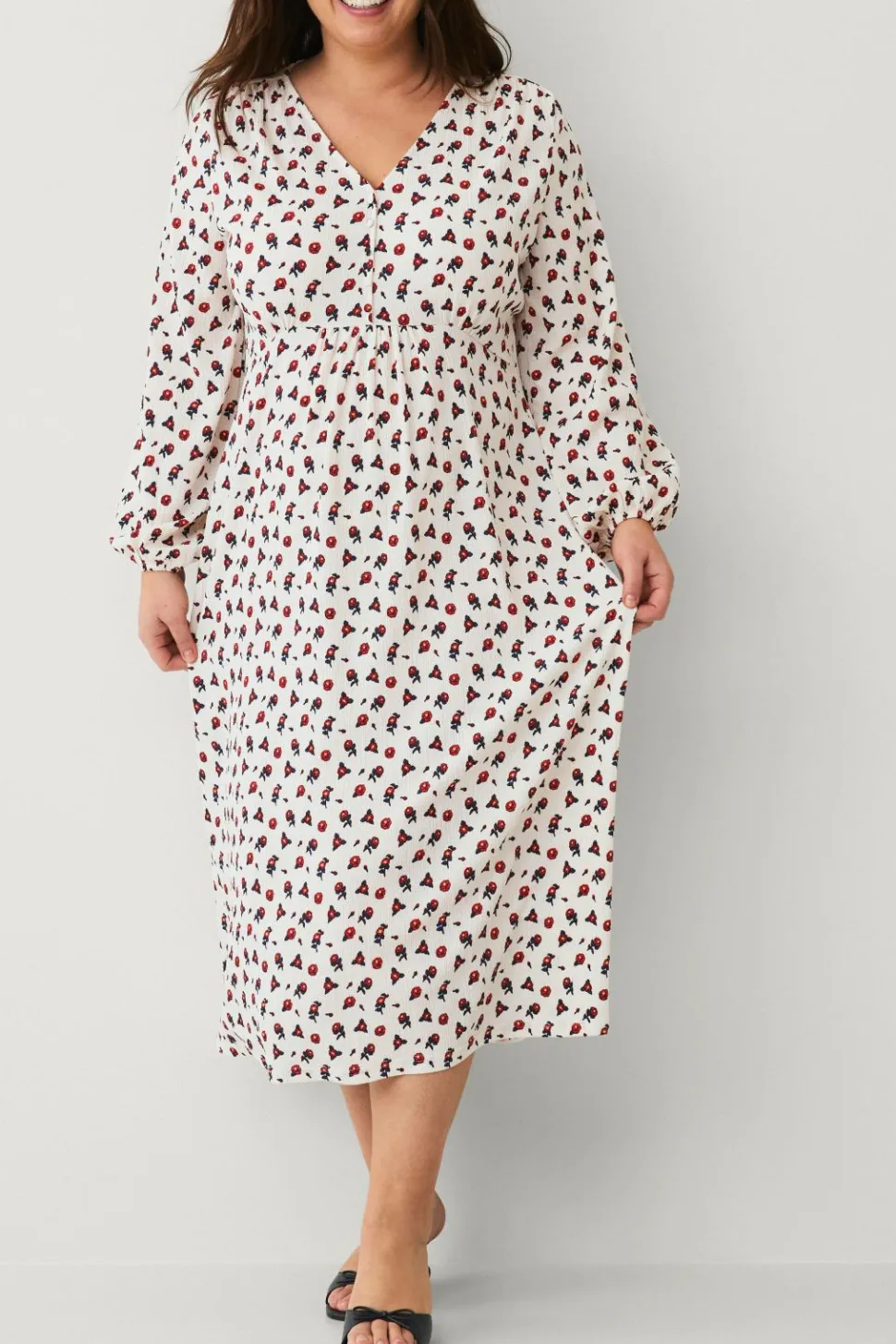 Ellos Plus collection Maxi kjole med V-hals