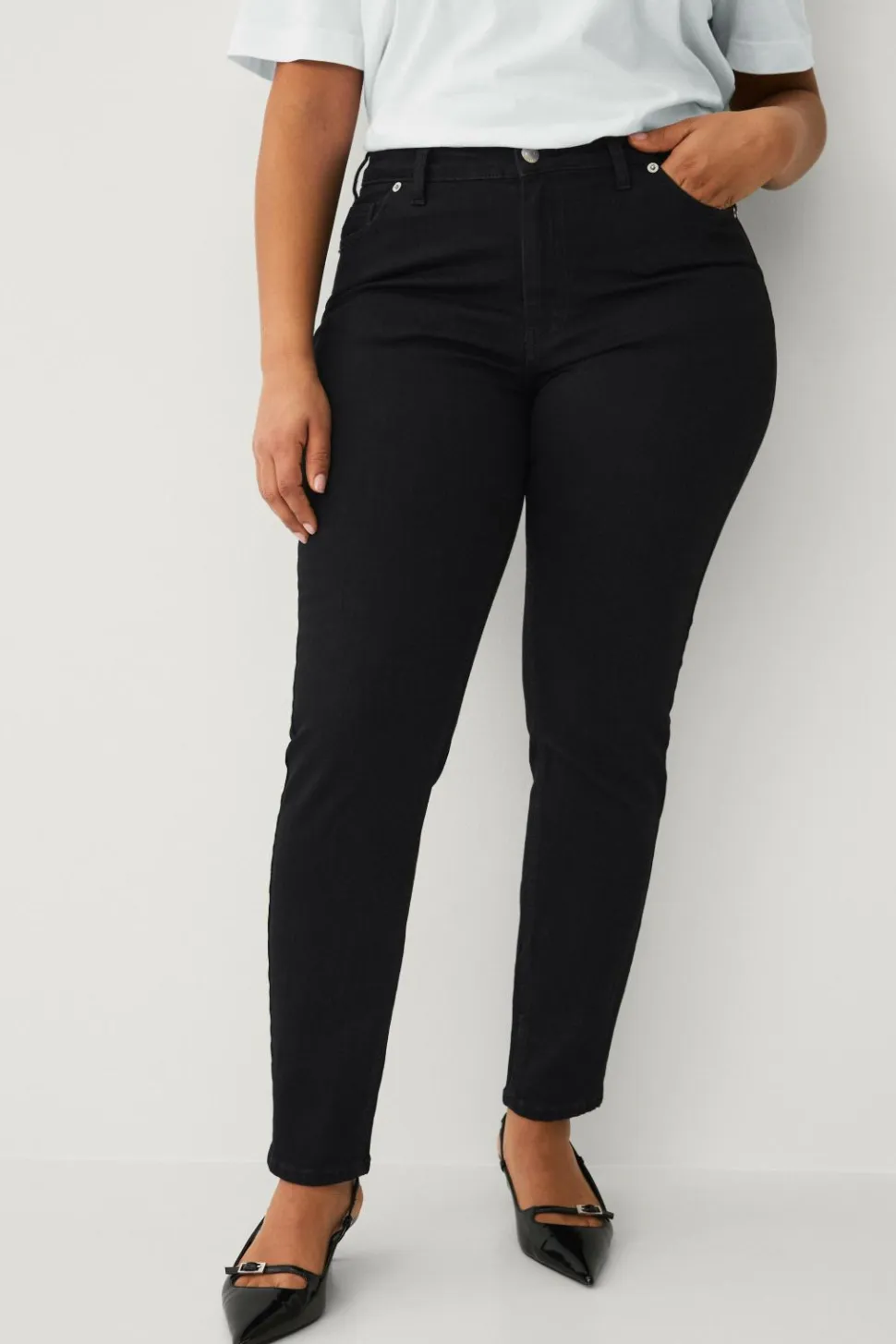 Ellos Plus collection slim jeans med høj talje
