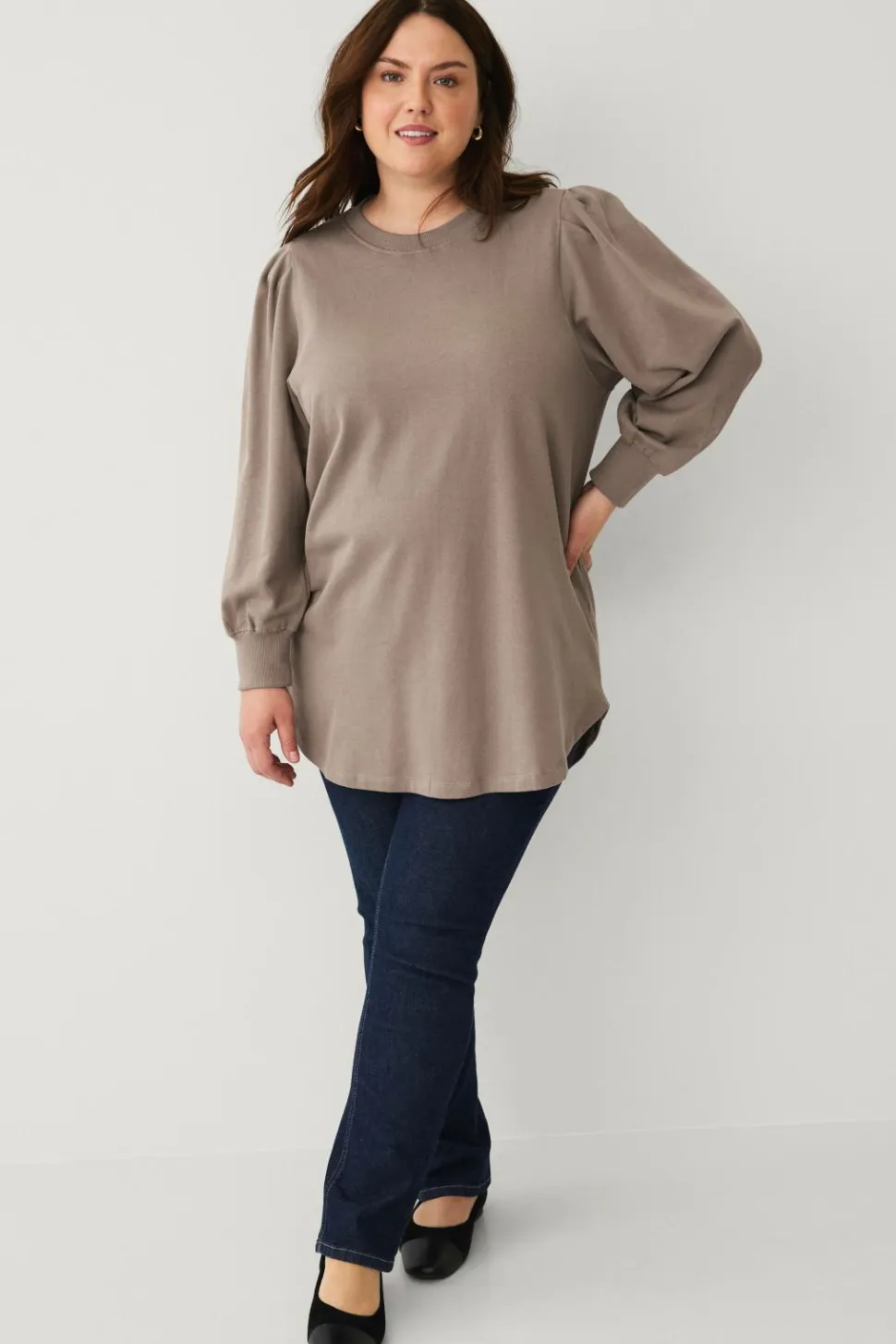 Ellos Plus collection Sweatshirt med pufærmer