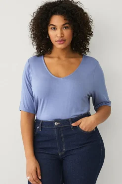 Ellos Plus collection Blød top med V-hals