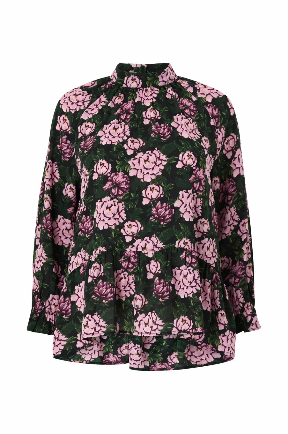Ellos Plus collection Chiffonbluse med flæser