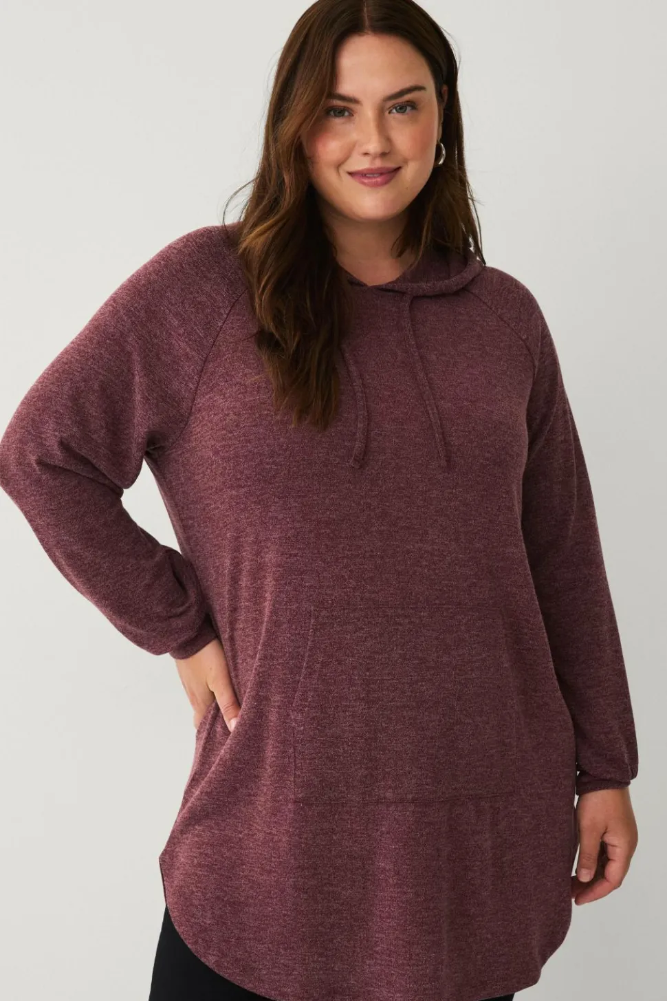 Ellos Plus collection Lang sweatshirt med hætte