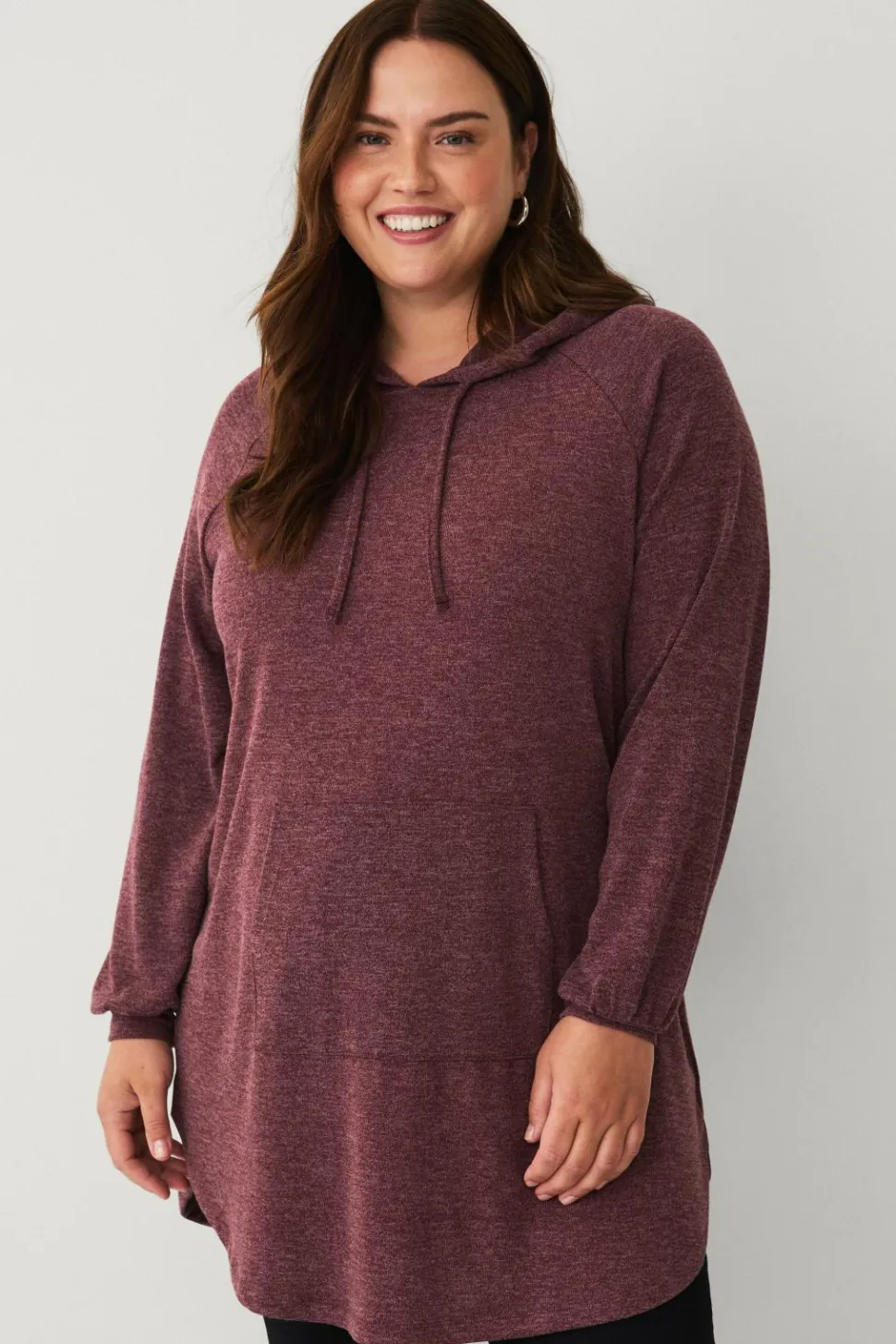 Ellos Plus collection Lang sweatshirt med hætte