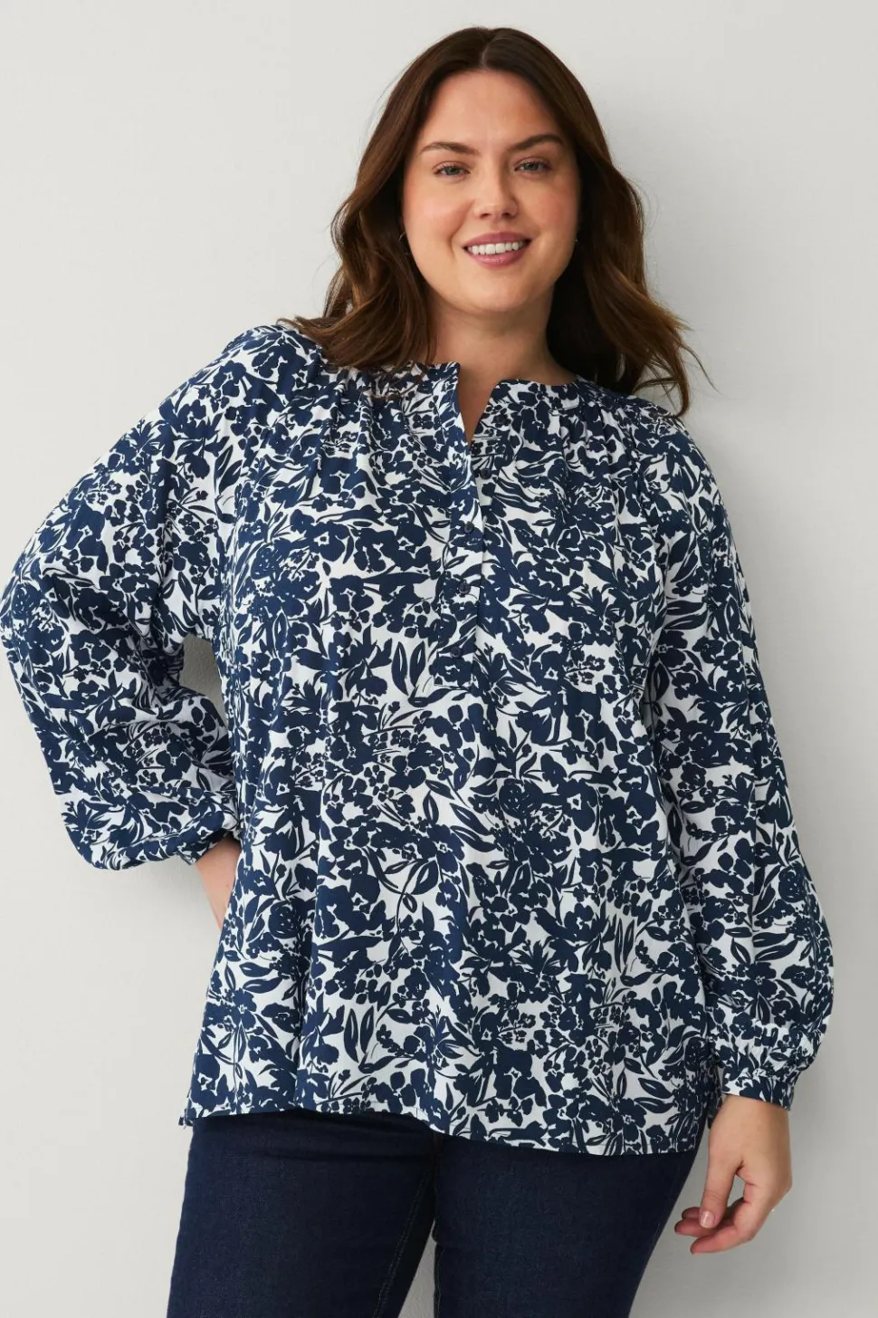 Ellos Plus collection Bluse med ballonærmer