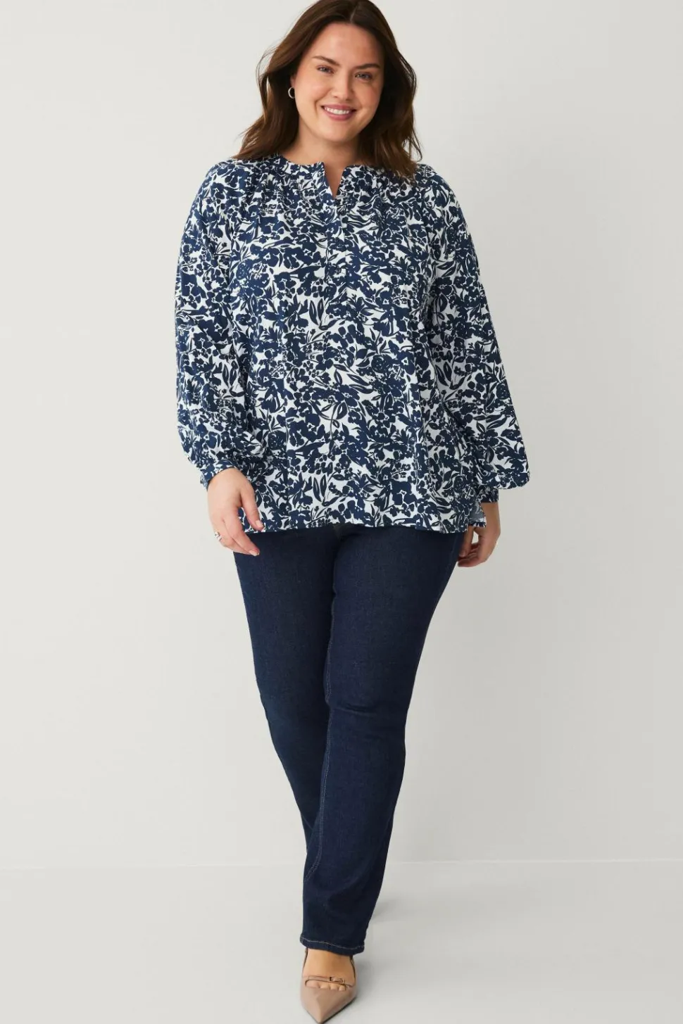 Ellos Plus collection Bluse med ballonærmer