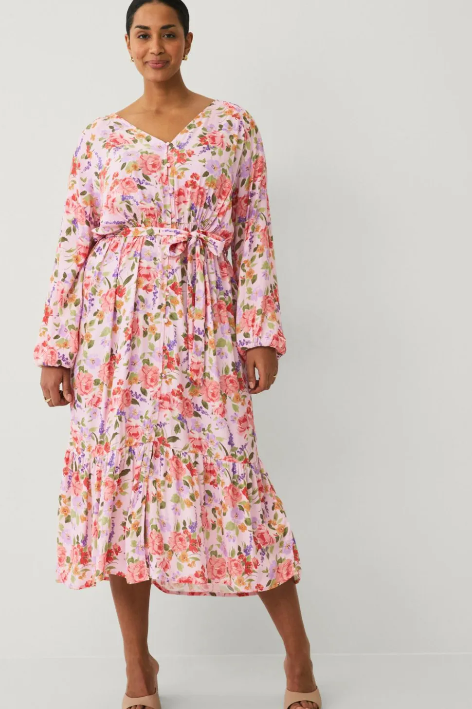 Ellos Plus collection Maxi kjole med volanter