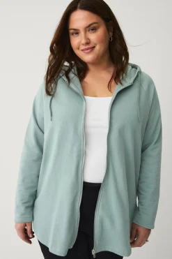 Ellos Plus collection Sweatshirt med hætte og lynlås