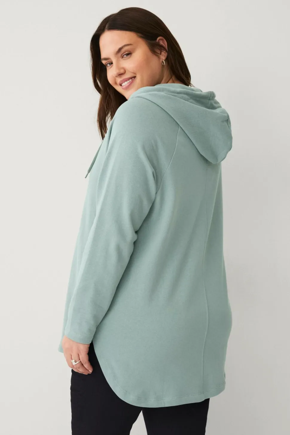 Ellos Plus collection Sweatshirt med hætte og lynlås
