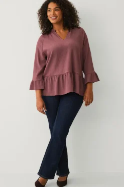Ellos Plus collection Top i struktureret jersey