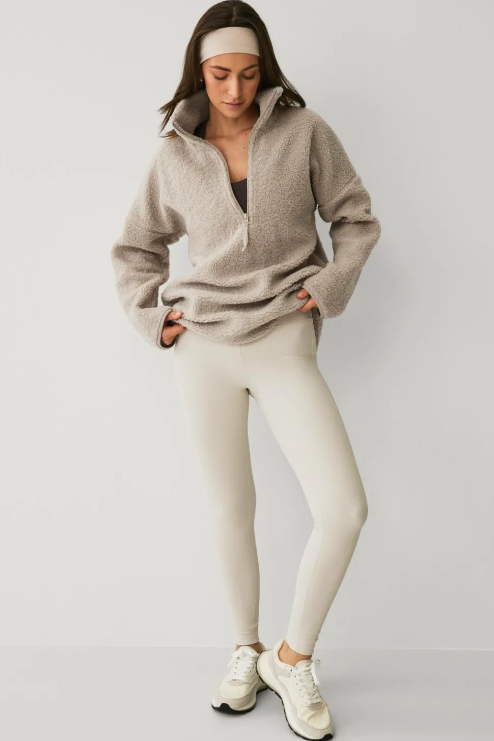 Ellos STUDIO Pullover Half Zip Pile Core