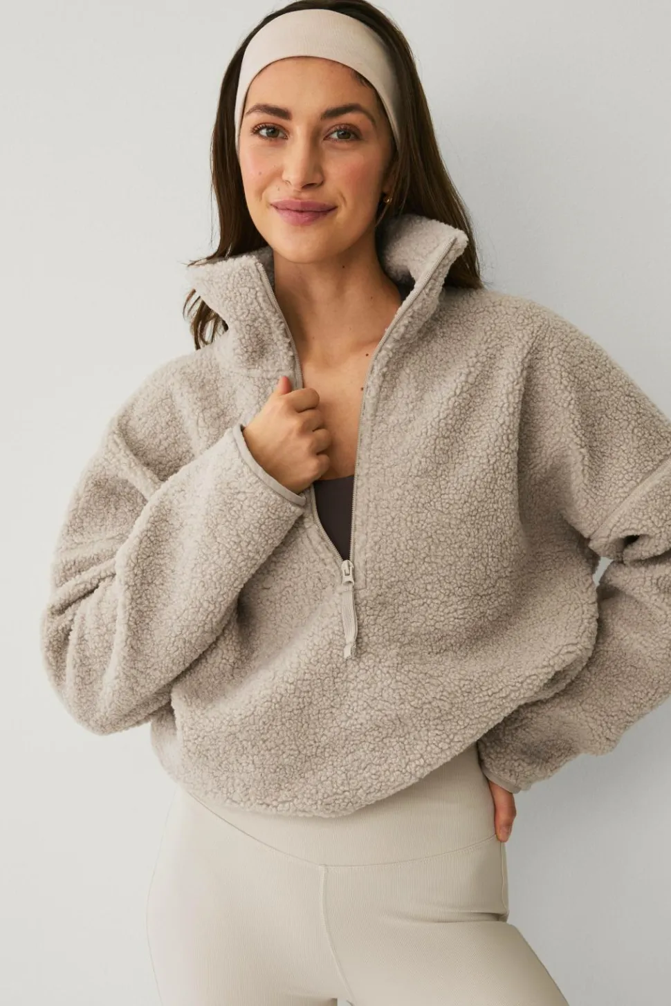 Ellos STUDIO Pullover Half Zip Pile Core