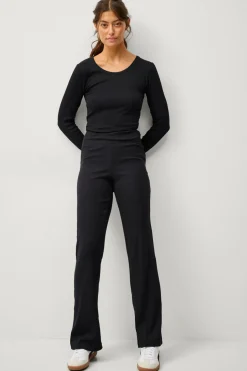Ellos STUDIO Yogabukser Straight Leg Soft Rib