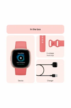 Fitbit Versa 4, Pink Sand/Copper Rose
