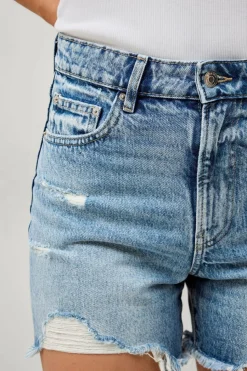 Gina Tricot Denimshorts Distressed High Denim Shorts