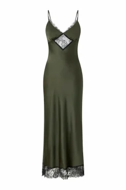 Gina Tricot Maxi kjole Satin Lace