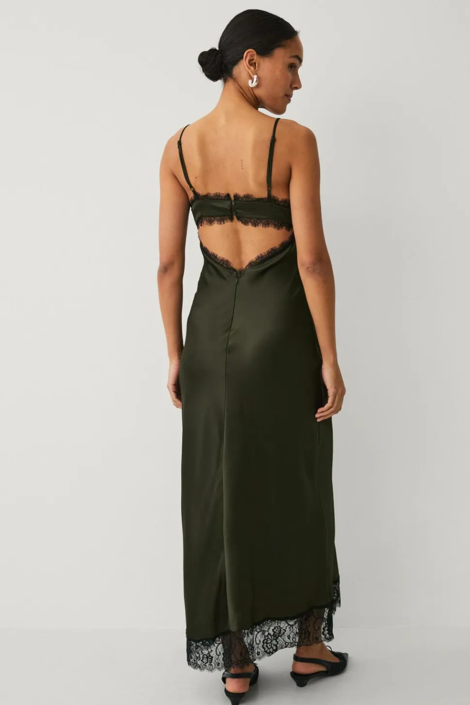Gina Tricot Maxi kjole Satin Lace