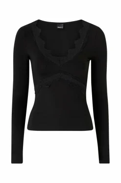 Gina Tricot Top V-neck Lace Detail