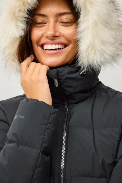 Áhkká Dunfrakke Gold Long Down Coat Matte