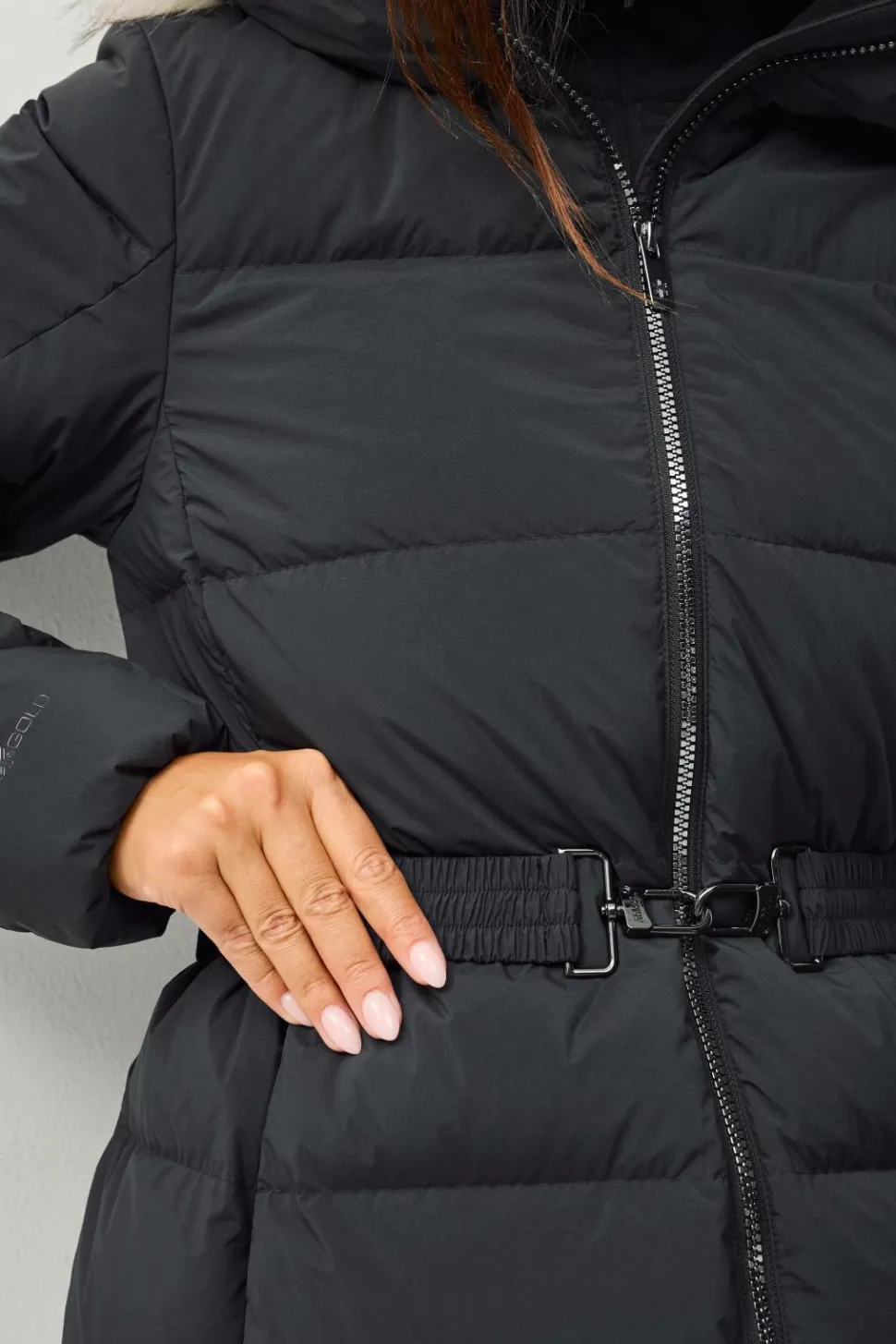 Áhkká Dunfrakke Gold Long Down Coat Matte