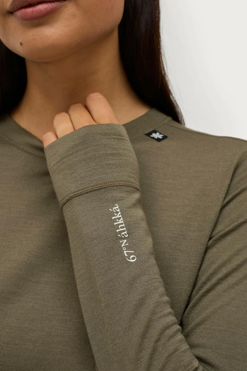 Áhkká Langærmet undertrøje Merino Wool LS Tee W